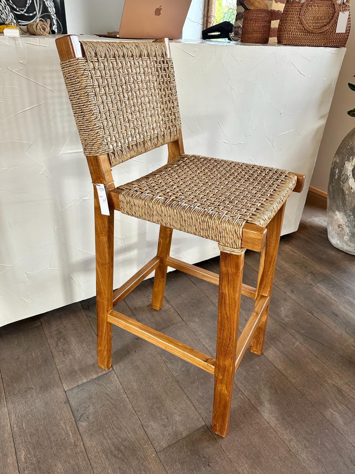 Tabouret Teck LAYA