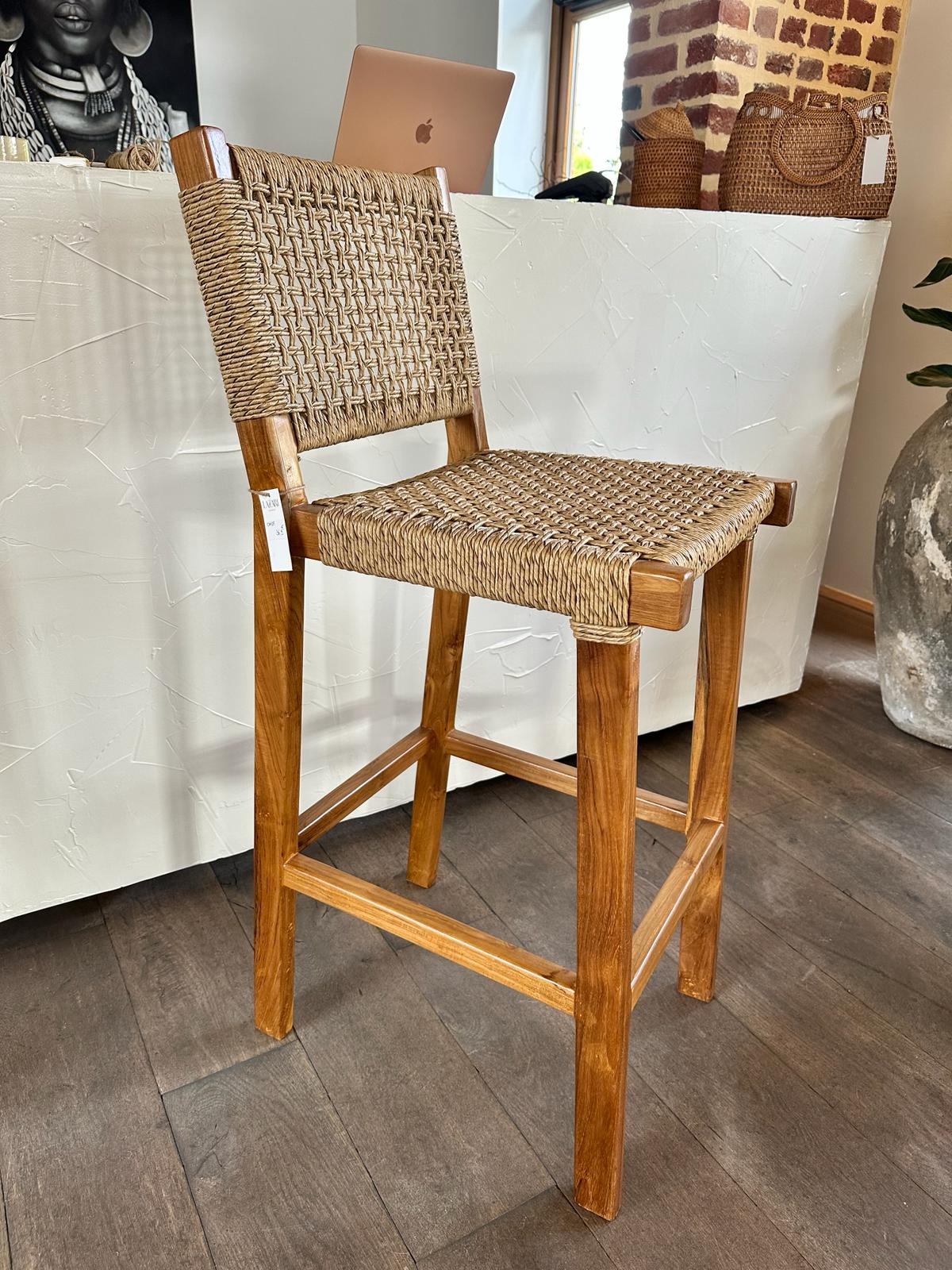 Tabouret Teck LAYA