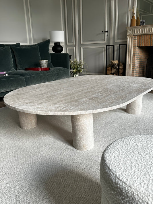 Table basse travertin 𝐒𝐀𝐍𝐘