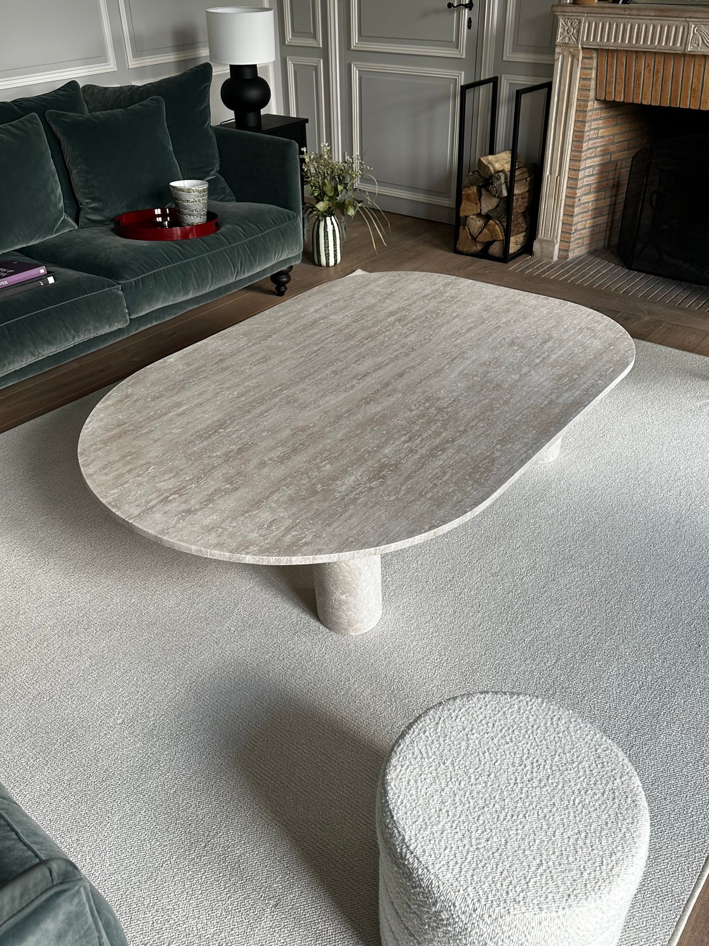 Table basse travertin 𝐒𝐀𝐍𝐘
