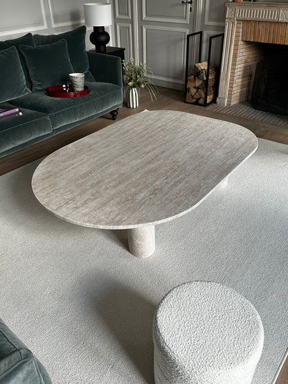 Table basse travertin 𝐒𝐀𝐍𝐘