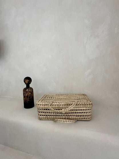 Panier en Feuilles de Palmier Naturel